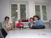 Warszawskie spotkanie (14.09.2009). Lenka Karpowicz, Wanda Drzał, Grażynka Troszczyńska, Bożenka Rosłan i Iza Gruczek 