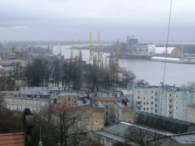 Szczecin widok na stocznię